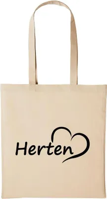 Produktbild von Huuraa Baumwollbeutel Herten Geschenk Einkaufstasche Natural 10 Liter Baumwolle Herten Accessoire