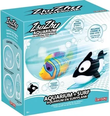 Obrázok produktu pre Hracia sada Zhu Zhu Aquarium, miniatúrny vesmír, s surfovou doskou, Lansay 51001, kompatibilná s Zhu Zhu Aquarium