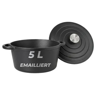 Produktbild von BIOL Emaillierter Gusseisen-Schmortopf 5 Liter mit Gusseisendeckel