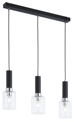 Obrázek produktu pro Závěsné svítidlo TULUZA černé-chromované 3xE27x40W kov rozměry: 80x70x12 cm IP20 Jupiter