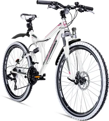 Produktbild von Bergsteiger Phoenix 26 Zoll Mountainbike, geeignet ab 160 cm, Scheibenbremse,  Licht, Schutzblech,  21 Gang-Schaltung, Vollfederung