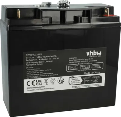 Produktbild von vhbw Akku Ersatz für AGM10 für USV (20 Ah, 12 V, AGM)
