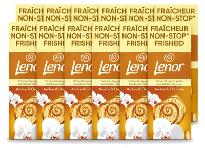 Productafbeelding van 12 x Lenor Geurparels Gouden Orchidee - 570 g - Voordeelverpakking - 12 stuks
