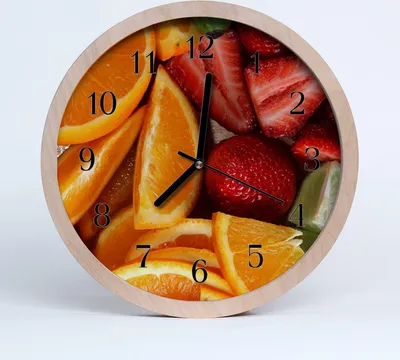 Produktbild von Holzuhr 30fi cm wanduhr - Obst Küche