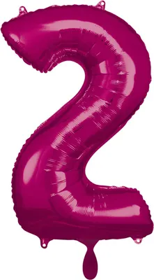 Produktbild von Amscan Foil Balloon 50 X 88 Cm Number 2 Pink