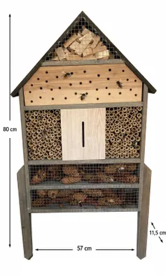 Produktbild von GARDEN SPIRIT Insektenhotel groß freistehend – Bienenhotel für Garten 80 cm für Nützlinge und Schmetterlinge