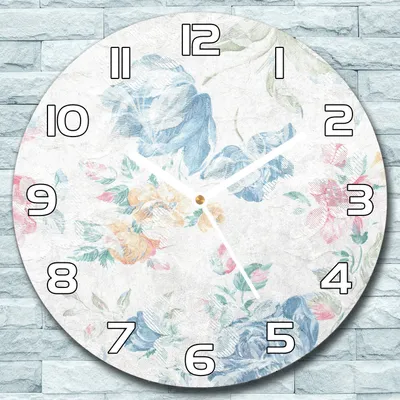 Produktbild von Wanduhr aus Glas Rund fi 30 Bunte Garten Kunst Quarz Deko Schlafzimmer Büro