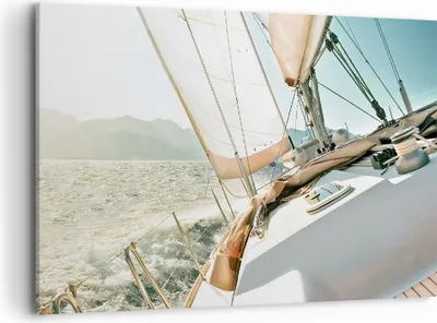 Produktbild von Bild auf Leinwand - Leinwandbild - Einteilig - Yacht Segeln So - 100x70cm - Wand Bild - Wanddeko - Wandbilder - Leinwanddruck - Bilder - Wanddekoration - Leinwand bilder - Wandbild - AA100x70-4847