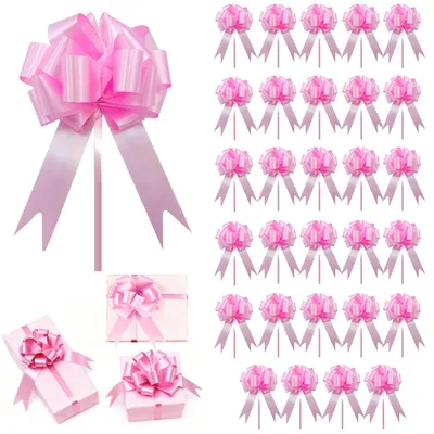 Produktbild von 30 Stück Geschenkband - Pinke Schleifen für Hochzeiten - Yoe-jpfr-6-fslh
