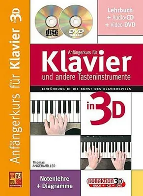 Produktbild von Anfängerkurs in 3D (+CD +DVD)für Klavier  (dt)