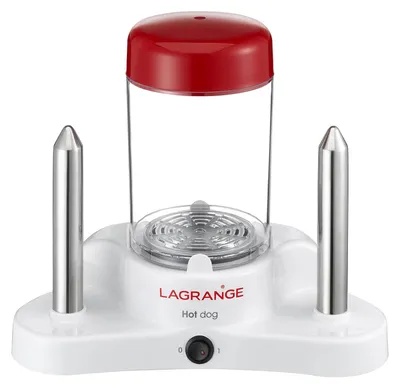 Hot Dog-Apparat, 370 W, 1,5 l, Edelstahl, weiß/rot, 30,5x15x27,3 cm
