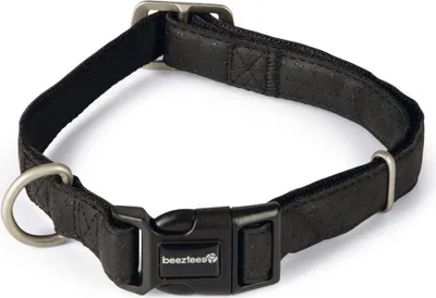 Produktbild von Beeztees - Hundehalsband - Mac Kunstleder - schwarz - 45-70 cm