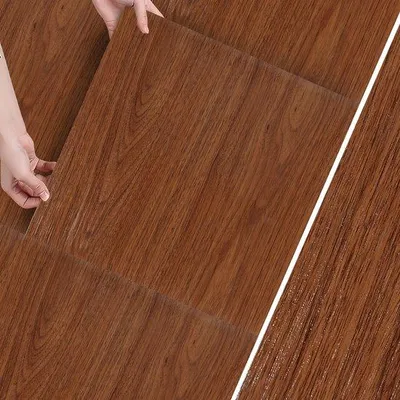 Productafbeelding van Zelfklevende PVC-vloerplanken set (110 stuks, 10 m²), waterdicht en scheurbestendig, geschikt voor keuken, woonkamer en balkon, houtkleur, 30 x 30 cm
