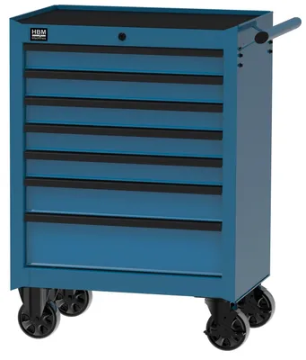 Produktbild von HBM Werkzeugwagen mit 7 Schubladen, blau