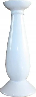 Zdjęcie produktu dla Świecznik ceramiczny biały H32 ŚLICZNY