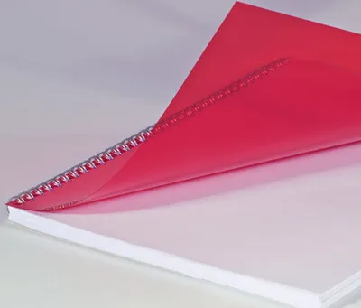 Produktbild von Deckblätter, DIN A4, transparent rot, 0,20 mm, VE mit 100 Stück
