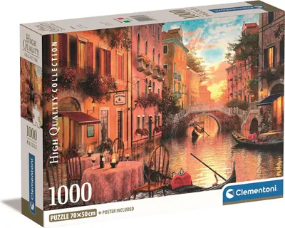 Produktbild von Clementoni High Quality Collection Puzzel + Poster Venetië 1000 Stukjes