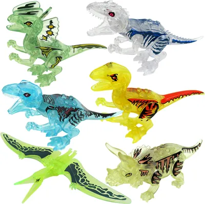 Image de lot de 6 jouets dinosaures éducatifs, figurines de dinosaures pédagogiques réalistes pour enfants, adolescents, jeunes enfants - grand set cadeau, cadeau d'anniversaire ou cadeau de fête
