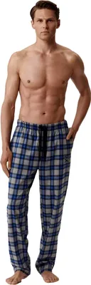 Immagine prodotto di Pantaloni da pigiama Atlantic a righe, in cotone 100%, colore grigio-blu, taglia M