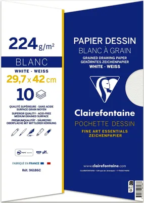 Image de Clairefontaine Chemise Papier à dessin, A 3, 224 g