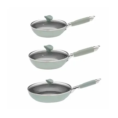 Produktbild von -freies Primecook Pfannenset - Elena - 3 Antihaft Bratpfannen - Ø 20, 24 und 28 cm - mit Deckeln - strapazierfähig - Ecoshield - sicher und gesund