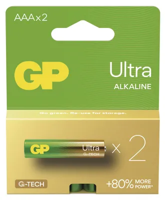 Alkalická baterie GP Ultra AAA (LR03), 2 ks