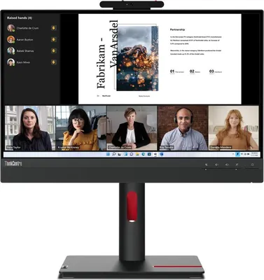 Image de Lenovo ThinkCentre Tiny-In-One 22, 54,6 cm (21.5"), 1920 x 1080 pixels, Full HD, LED, 6 ms, noir