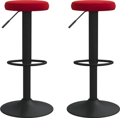 Immagine prodotto di vidaXL Sgabello da bar 2 pz. Velluto rosso vino