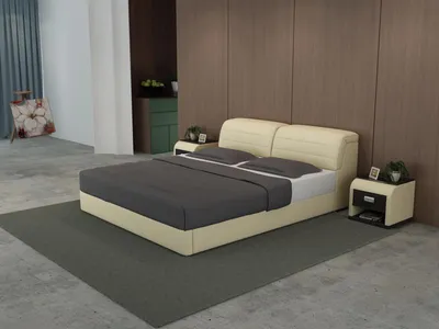 Produktbild von Leder Bett mit USB Polster Betten Luxus Doppel Modernes Ehe 140/160/180 LB8827