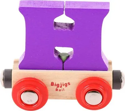 Obrázok produktu pre Bigjigs Rail Wagon Drevená vláčiková dráha - písmeno H