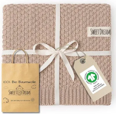 Produktbild von Famanu Babydecke Biologisch - Weiche Strickdecke für Neugeborene