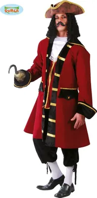 Produktbild von rotes Piratenkapitän Kostüm für Herren in Gr. M/L, Größe:L
