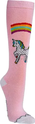 Produktbild von Einhorn Kniestrümpfe Mädchen 3er Pack – Bunte Kindersocken mit Einhorn Motiv   , Größe:23-26