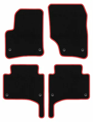Immagine prodotto di Tappetini in moquette per Porsche Cayenne I 2002-2010 (SUV) – set 4 pezzi, nero/rosso, su misura – Wielganizator CARLUX