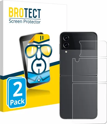 Produktbild von 2x Für Samsung Galaxy Z Flip 4 (Rückseite) Schutzfolie BROTECT Displayschutz Display Schutz Folie Klar Transparent