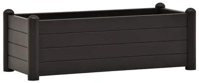 Image de Bordure de jardin surélevée en polypropylène, couleur anthracite