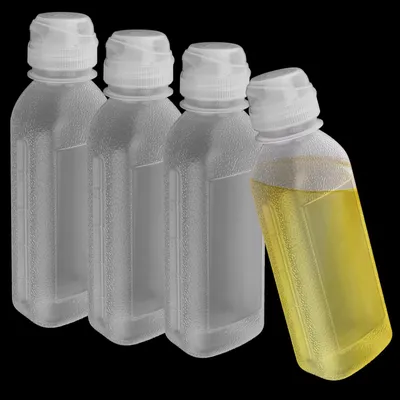 4 Squeeze-Flaschen 300 ml, auslaufsicher, transparent