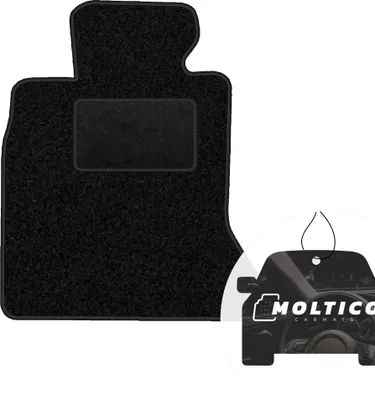 Produktbild von moto-MOLTICO Fahrer Fußmatte Auto Velours Fahrerseite Autoteppiche Schwarz Fahrermatte 1-teilig passend für BMW 5er F10 FL ab 2013