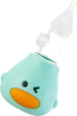 Obrázok produktu pre Manuálna nosová odsávačka pre bábätká, mäkký silikón, PP, zabraňuje refluxu, jednorazová odsávačka, odsávačka hlienov, svetlo azúrová farba