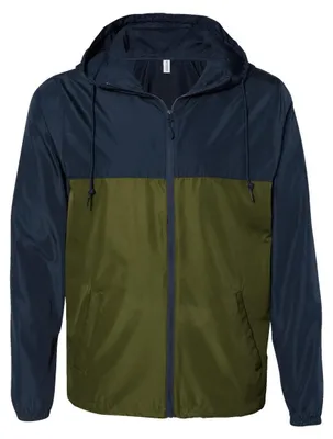 Productafbeelding van Independent - Winddichte jas voor heren/dames, uni, lichtgewicht LT3921 (maat XS) (legergroen/klassiek marineblauw)