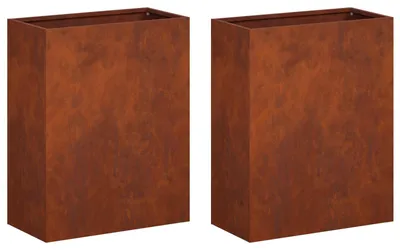 Produktbild von vidaXL Garten-Pflanzgefäß 2 stk. Rostoptik 40 x 20 x 50 cm