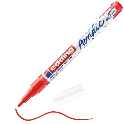 Produktbild von Edding 5300 Acrylmarker Fein, Silber, Silber, Fein, 1 mm, 2 mm, Tinte auf Wasserbasis