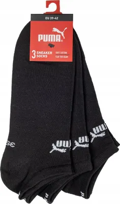 Produktbild von Y7574 PUMA 3er-Pack Knöchelsocken Schwarz Puma Socken Schwarz Größe 39-42