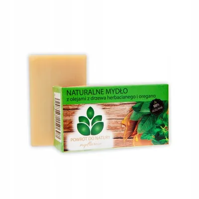 Zdjęcie produktu dla Naturalne Mydło roślinne z olejkiem z DRZEWA HERBACIANEGO I OREGANO i ZIELONA GLINKA