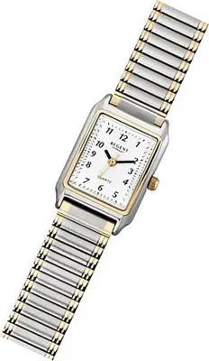 Produktbild von Regent Damen Uhr Metallarmband F-460 Analog Metall Armbanduhr silber gold URF460