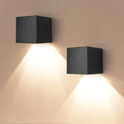 Solar-Wandleuchten 2er-Pack, IP65, 2 Modi, Warm-/Kaltweiß