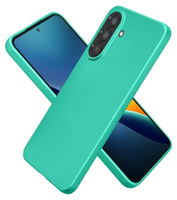 Produktbild von kwmobile Handyhülle für Samsung Galaxy A37 5G Hülle - Silikon Case metallisch schimmernd - Schutzhülle Cover - Metallic Dunkelgrün