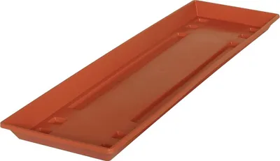 Produktbild von Untersetzer STANDARD für Blumenkasten aus Kunststoff, Farbe:terracotta; Länge:50 cm