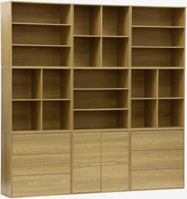 Immagine prodotto di Libreria modulare decorativa in legno con 9 elementi, Quercia