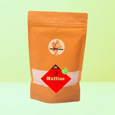 Produktbild von Glutenfreie Muffins mit Weißer Schokolade und Himbeeren Backmischung